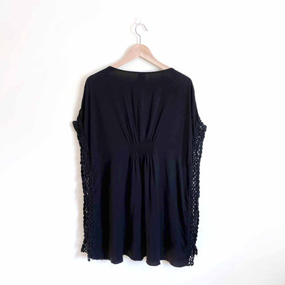 Becca by Rebecca Virtue beach crochet trim cover up - size M/L