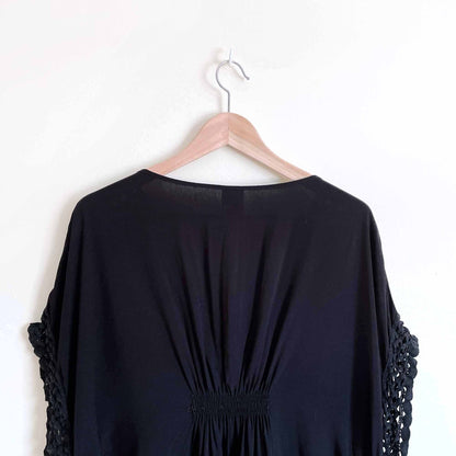 Becca by Rebecca Virtue beach crochet trim cover up - size M/L