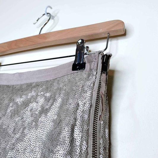 bedo light gold sequin mini skirt - size xs
