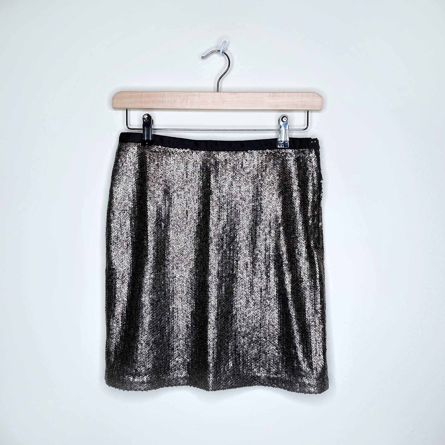 bedo black bronze sequin mini skirt - size xs