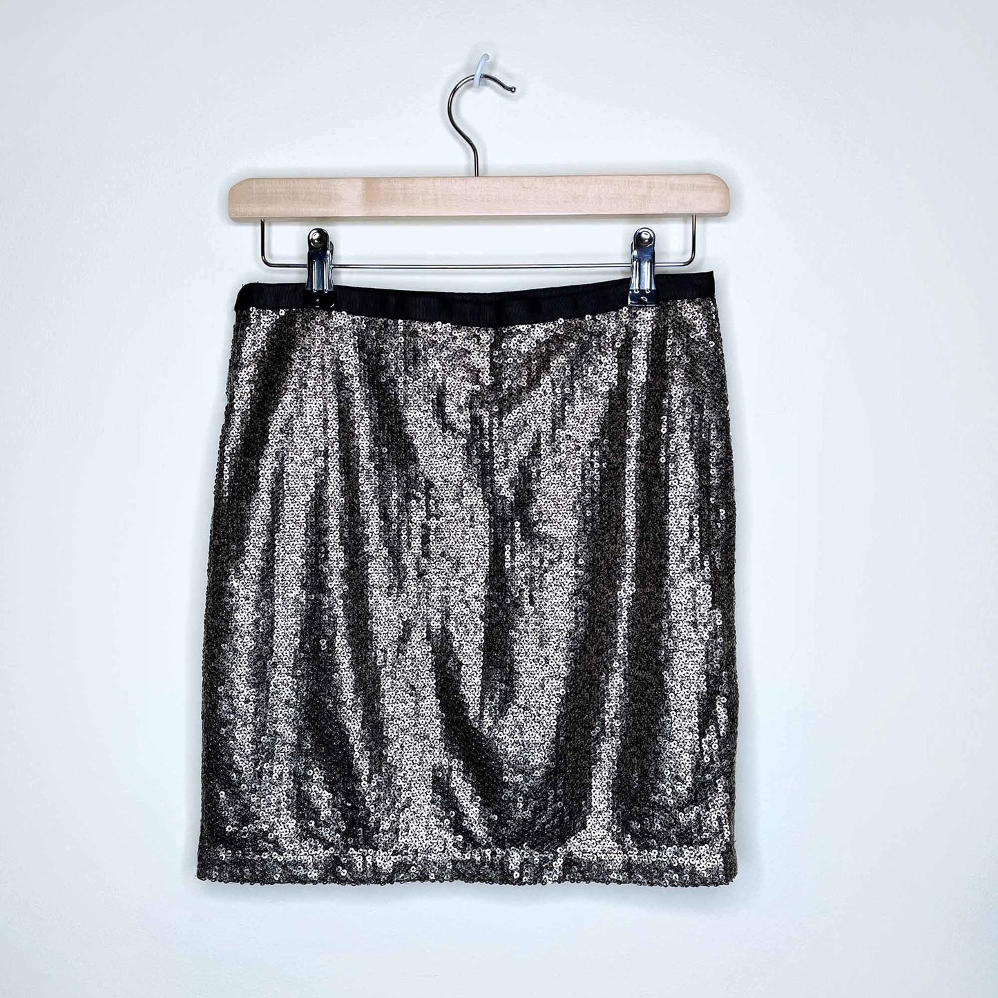 bedo black bronze sequin mini skirt - size xs