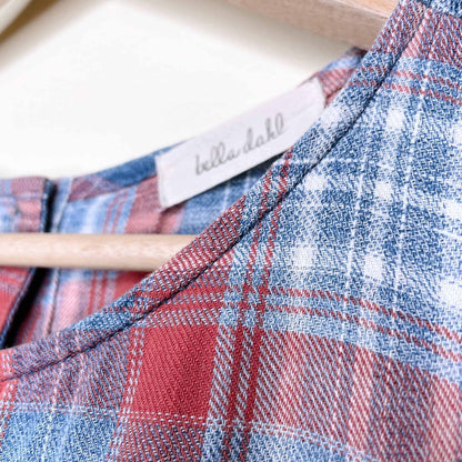 Bella Dahl open back plaid romper - size Small