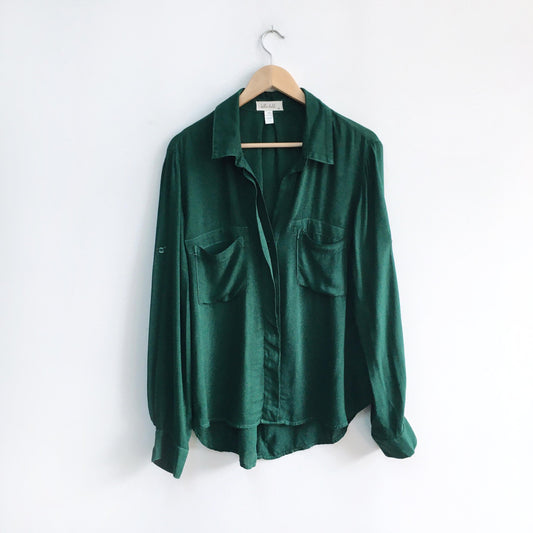 Bella Dahl Split-back Buttondown Shirt - size Medium