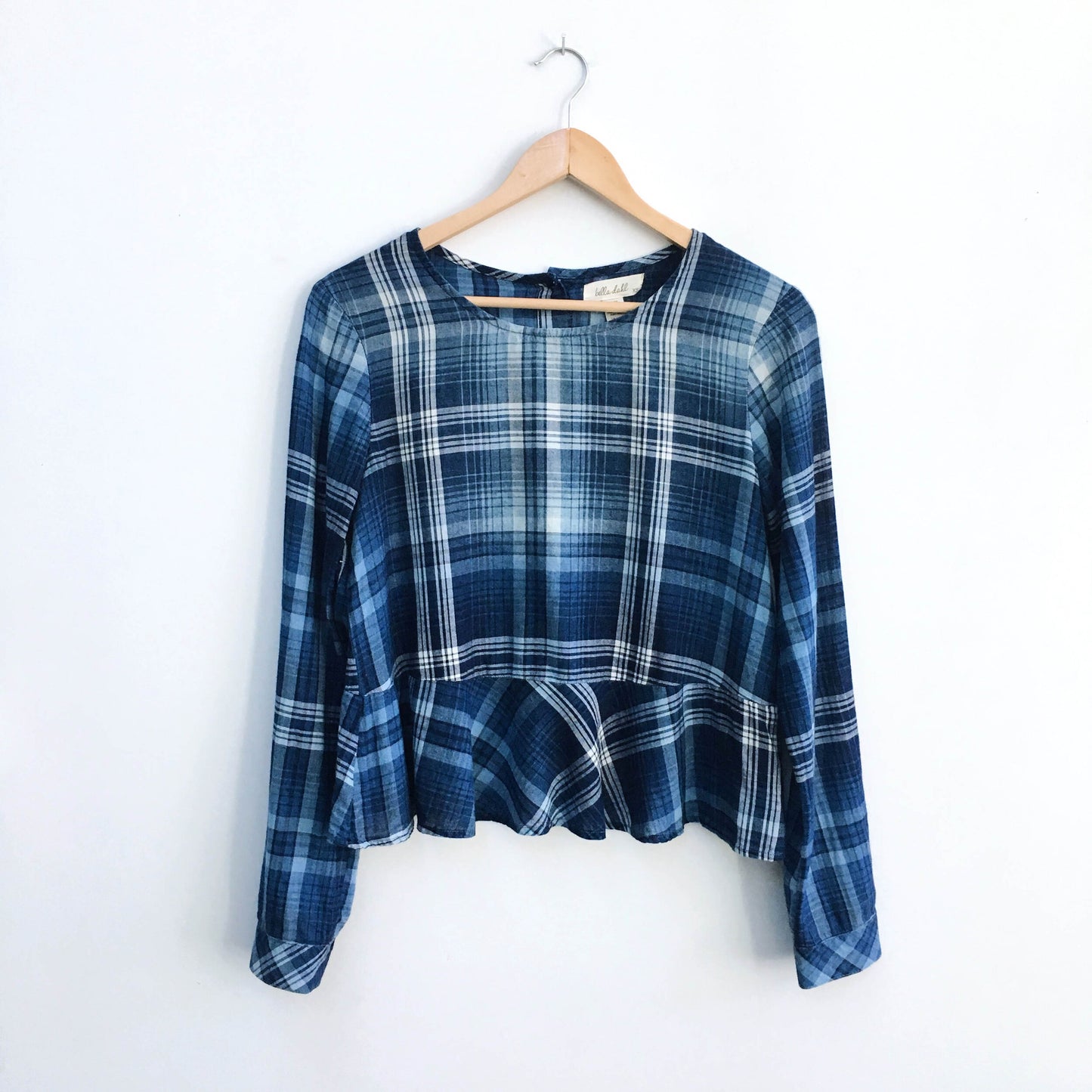 Bella Dahl button-back peplum top - size xs