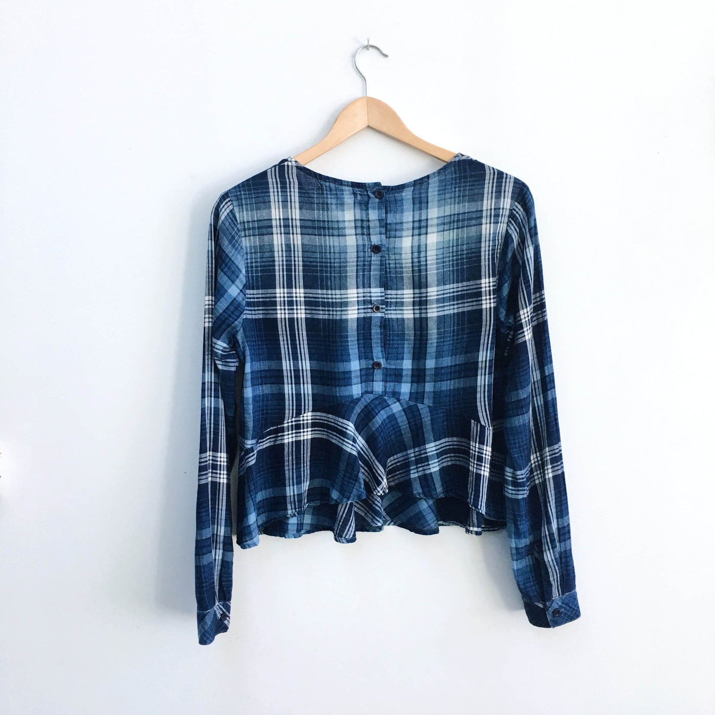 Bella Dahl button-back peplum top - size xs