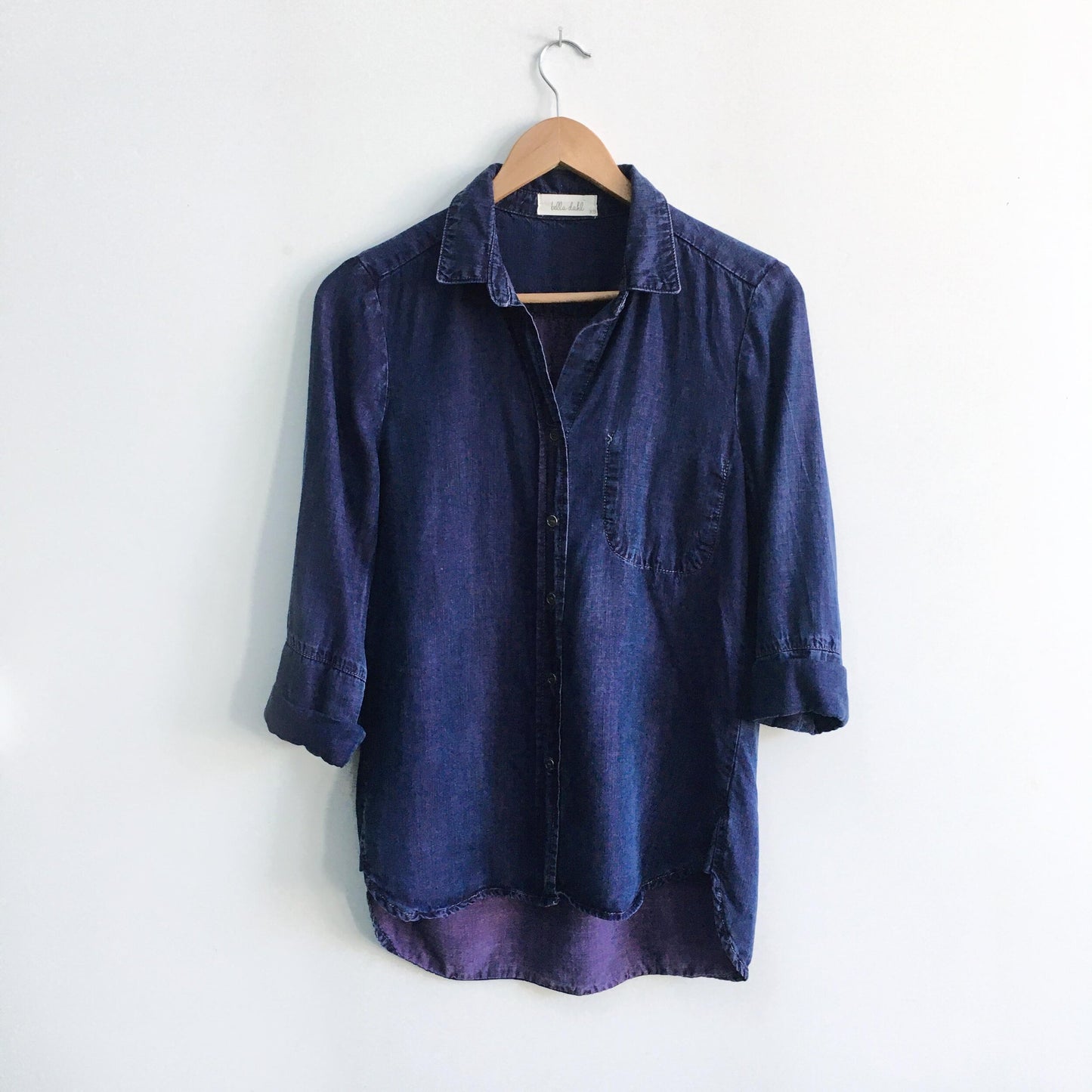 Bella Dahl purple chambray shirt - size xs