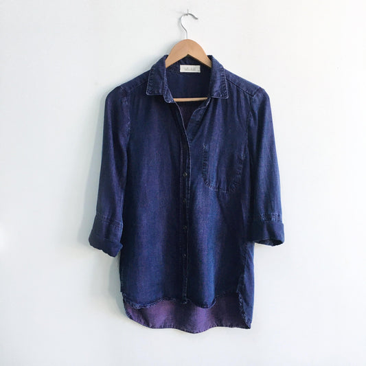 Bella Dahl purple chambray shirt - size xs