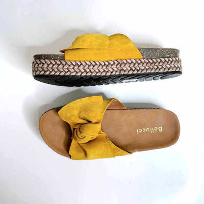 Bellucci platform bow slide sandal - size 38