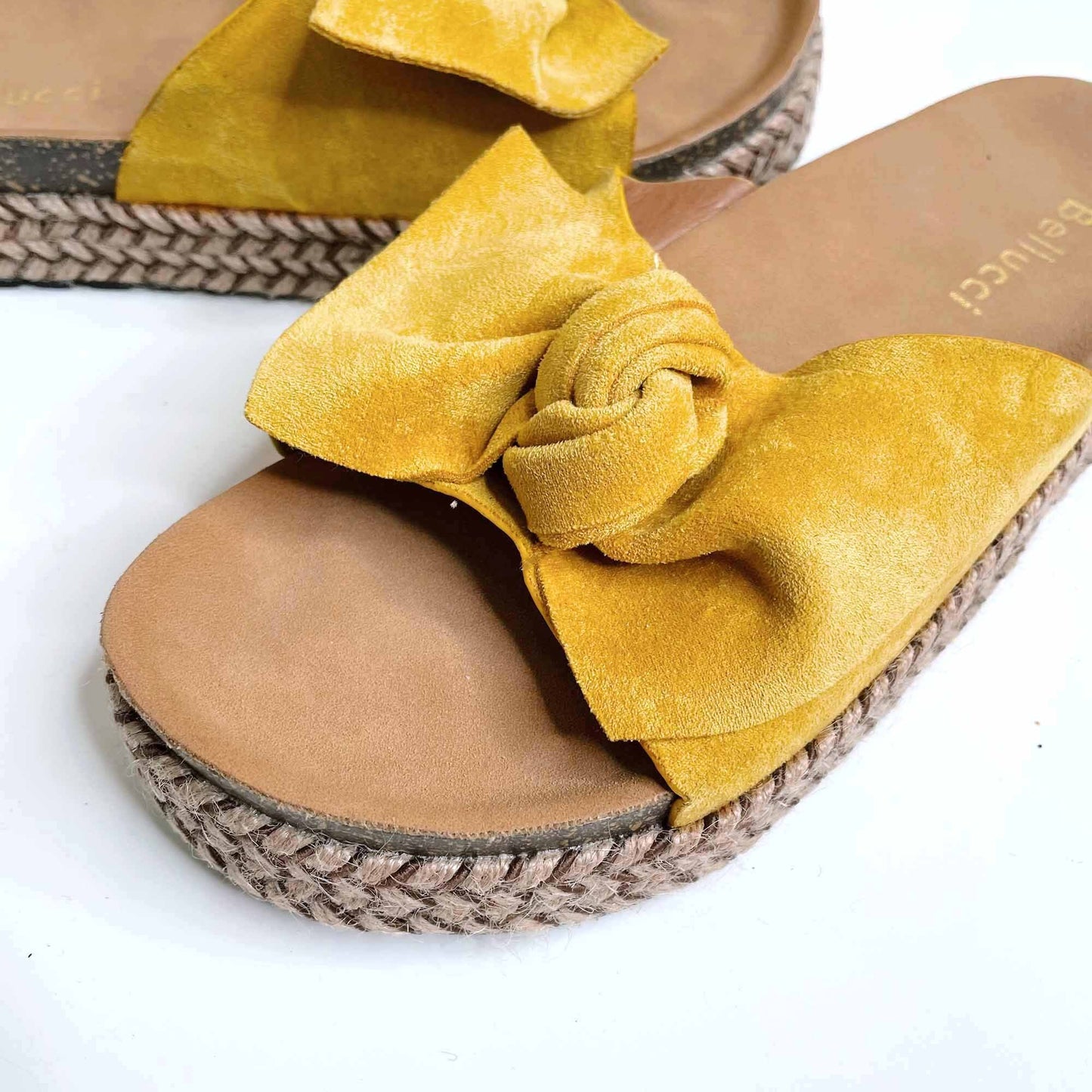 Bellucci platform bow slide sandal - size 38