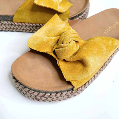 Bellucci platform bow slide sandal - size 38