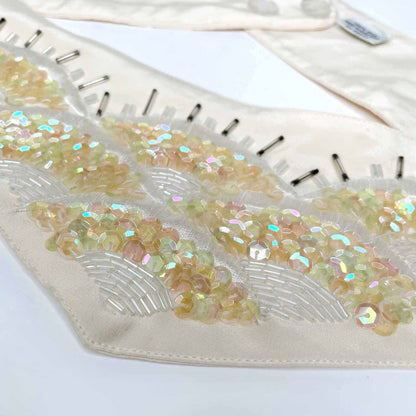 vintage lillie rubin singing sunrise silk belt - medium