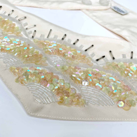 vintage lillie rubin singing sunrise silk belt - medium