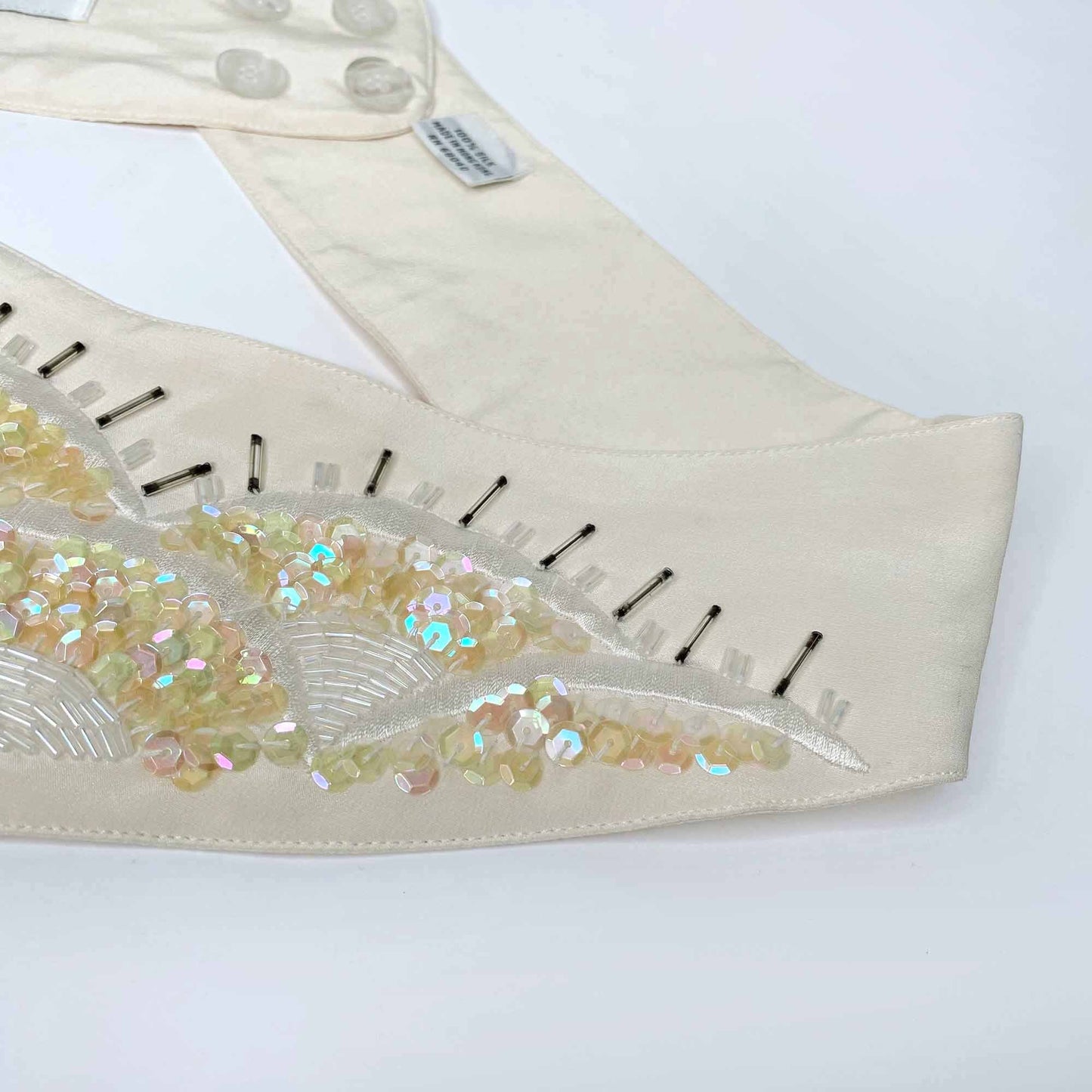 vintage lillie rubin singing sunrise silk belt - medium