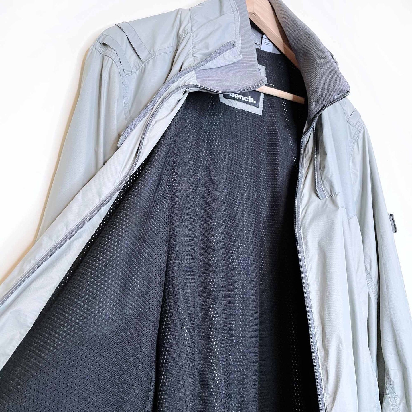 bench grey lined utility bomber jacket - size xl