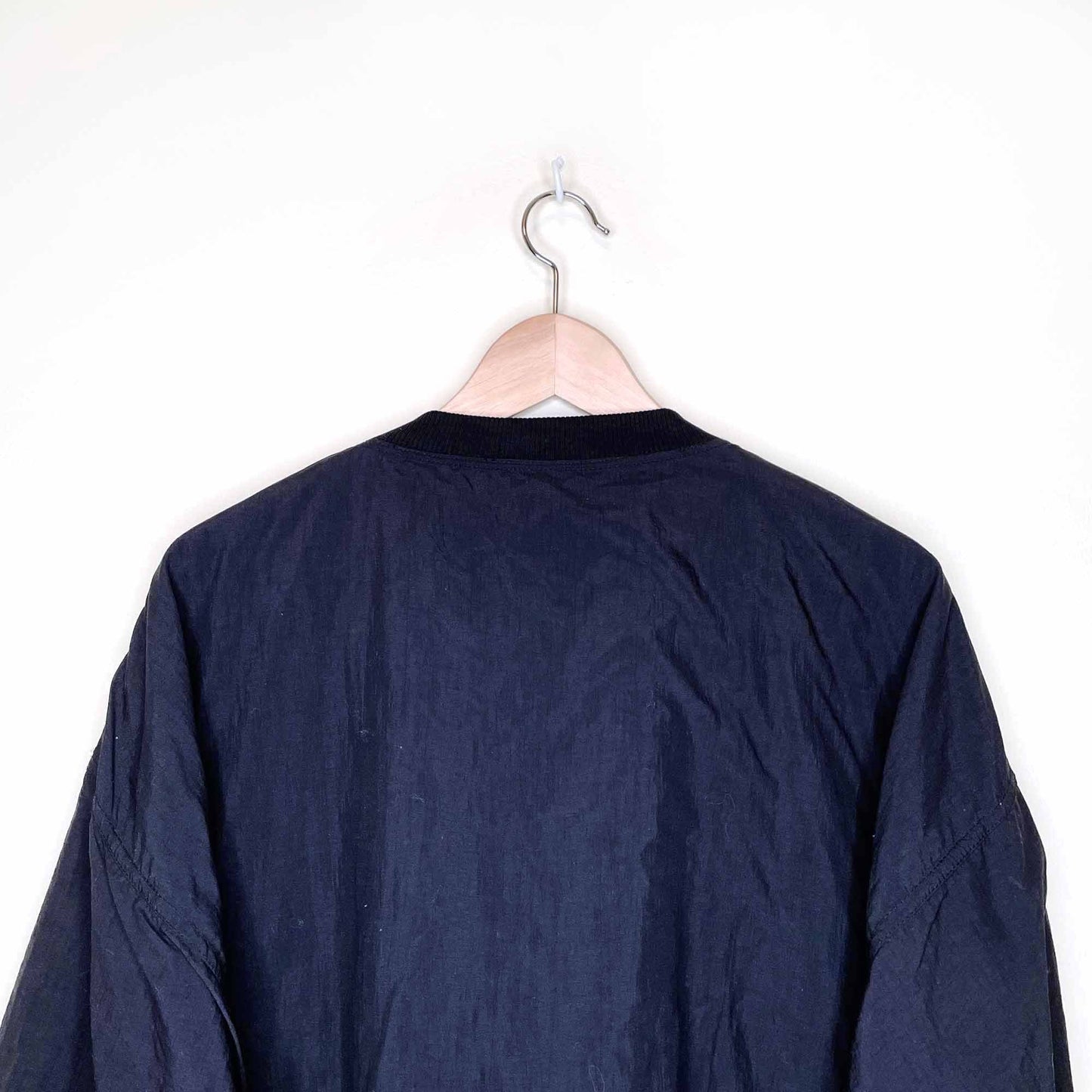 mercedes benz reversible plaid v-neck popover jacket - large