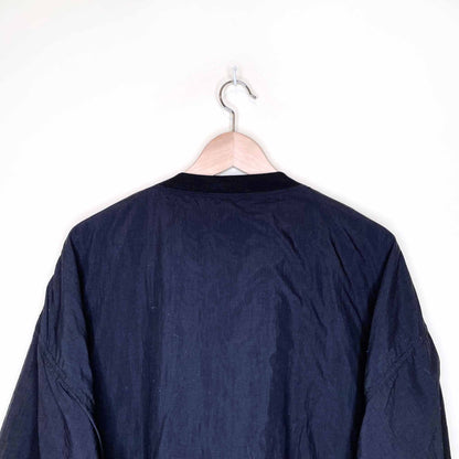 mercedes benz reversible plaid v-neck popover jacket - large