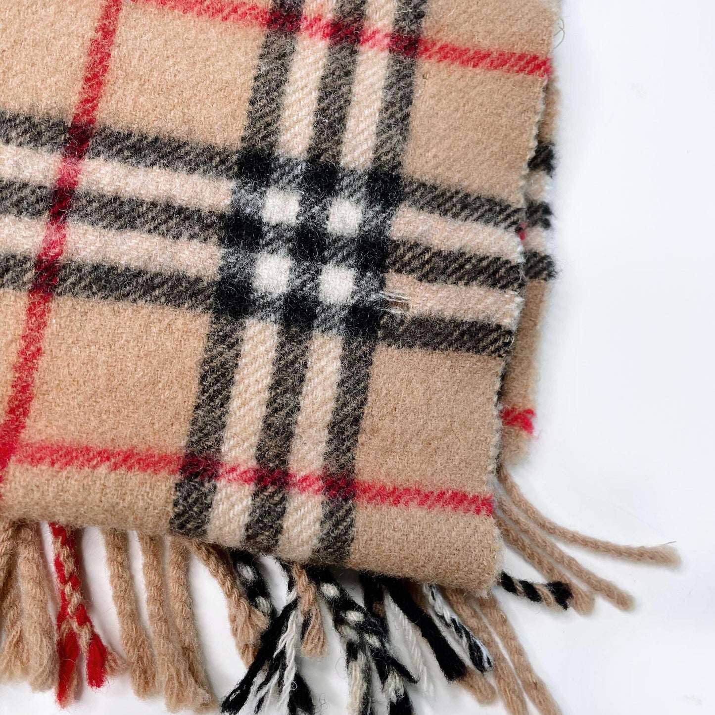 vintage burberrys cashmere-wool nova check scarf