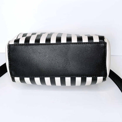 betsey johnson flower decal striped accordion crossbody