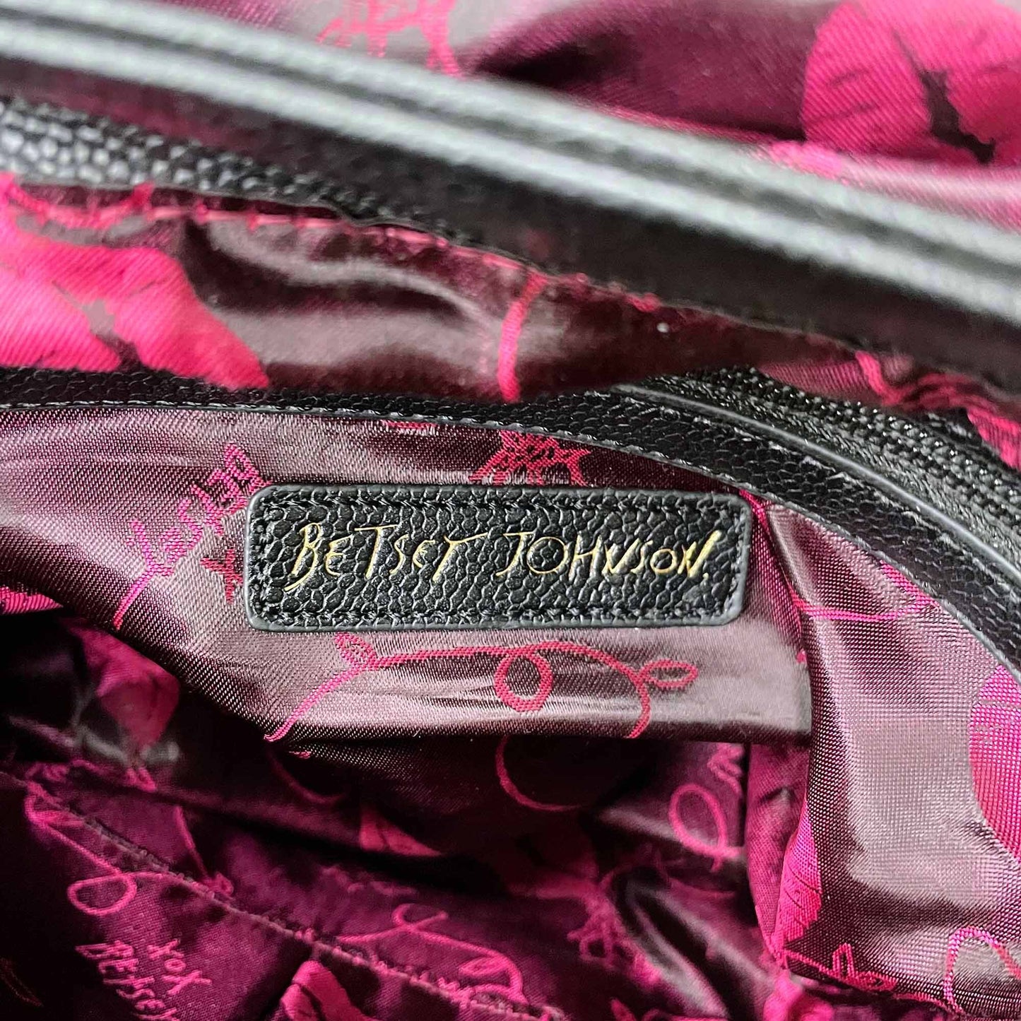 betsey johnson vegan leather rose leopard boston handbag