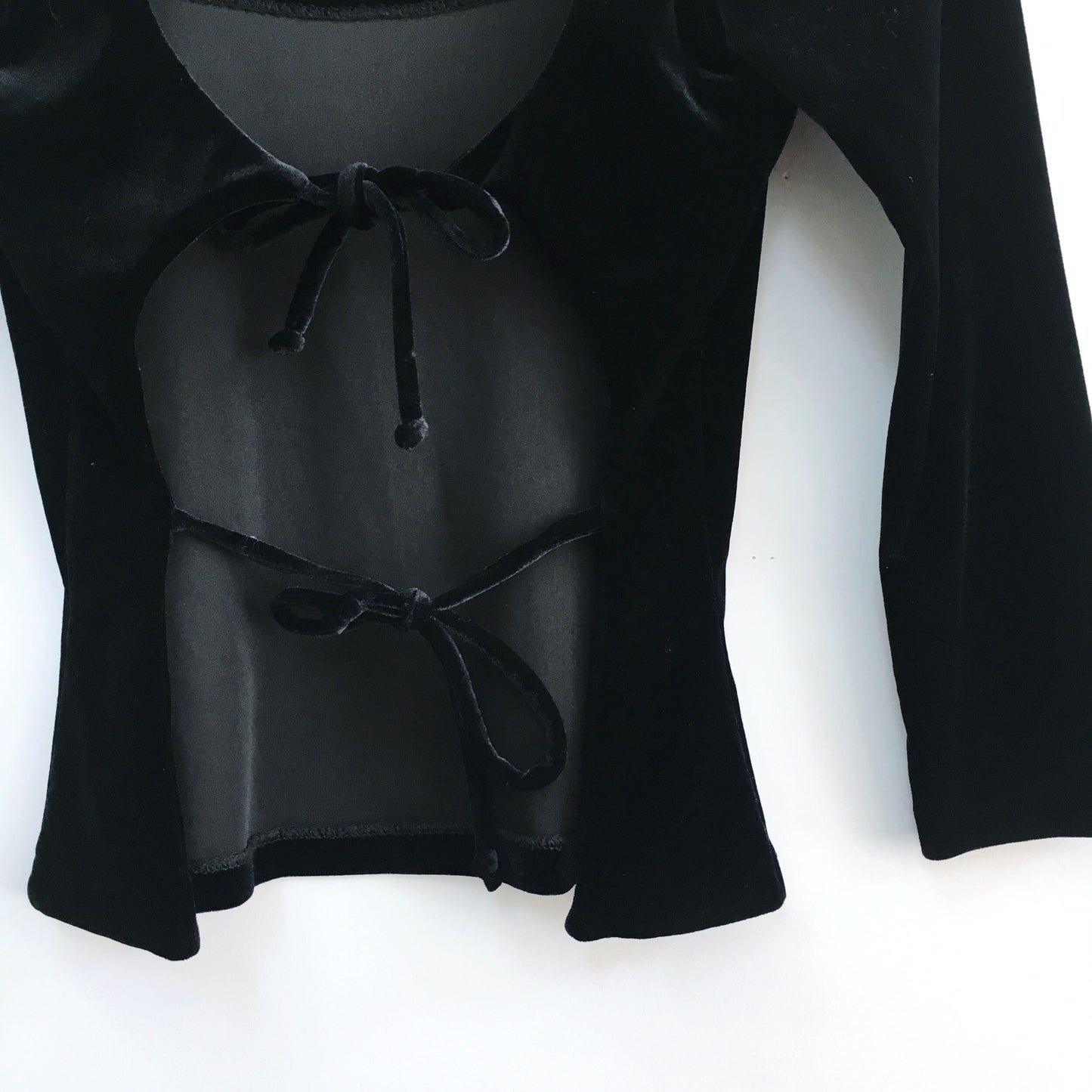 Betsey Johnson Velvet Tie-up Top - size Small