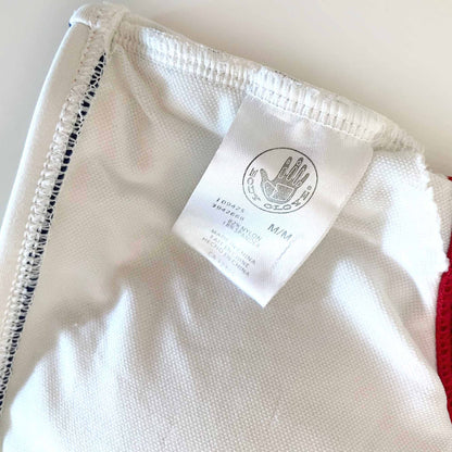 body glove stripe high neck crop bikini top - size medium