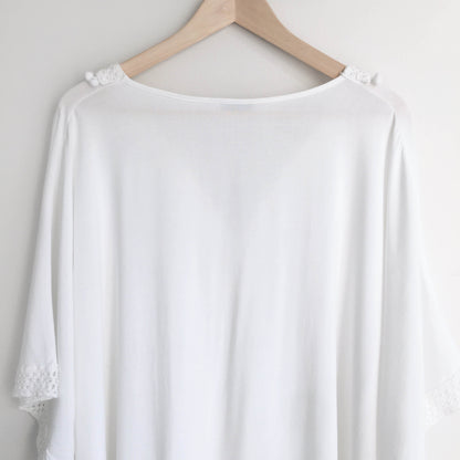 Bindya NY pom pom lace up tunic - size OS