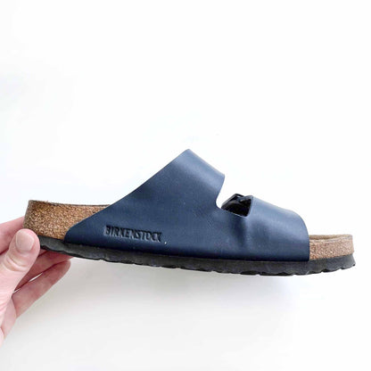 birkenstock arizona blue two strap leather sandals - size 38