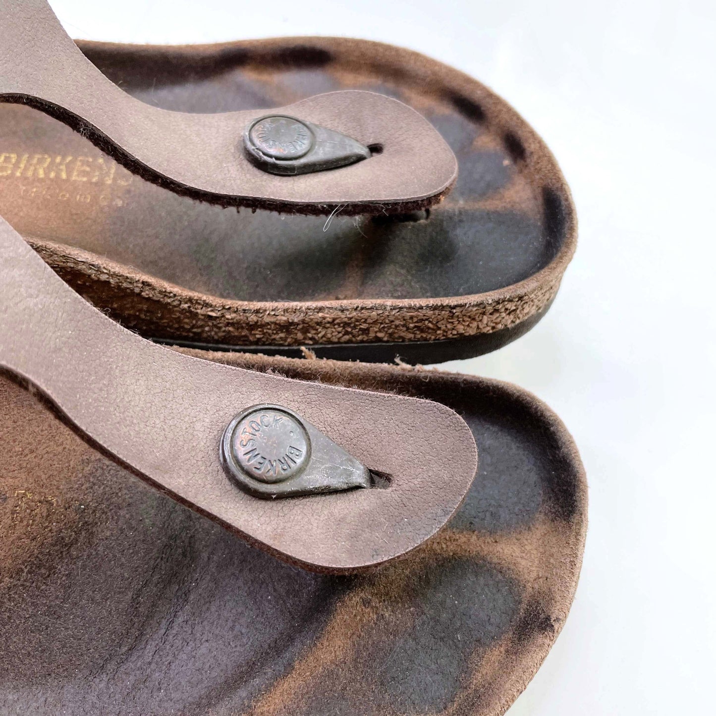 birkenstock brown gizeh birko-floor sandals - size 36