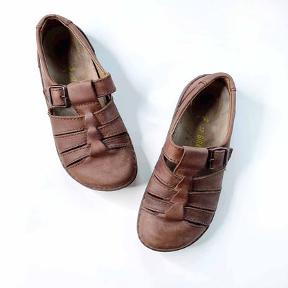 birkenstock leather fisherman sandals - size 37