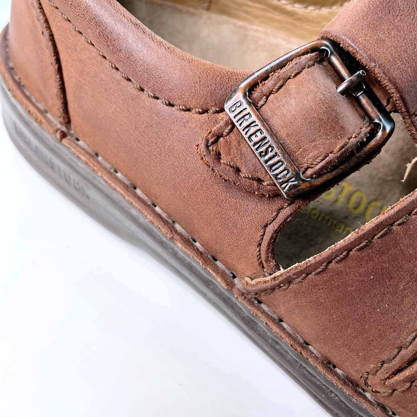 birkenstock leather fisherman sandals - size 37