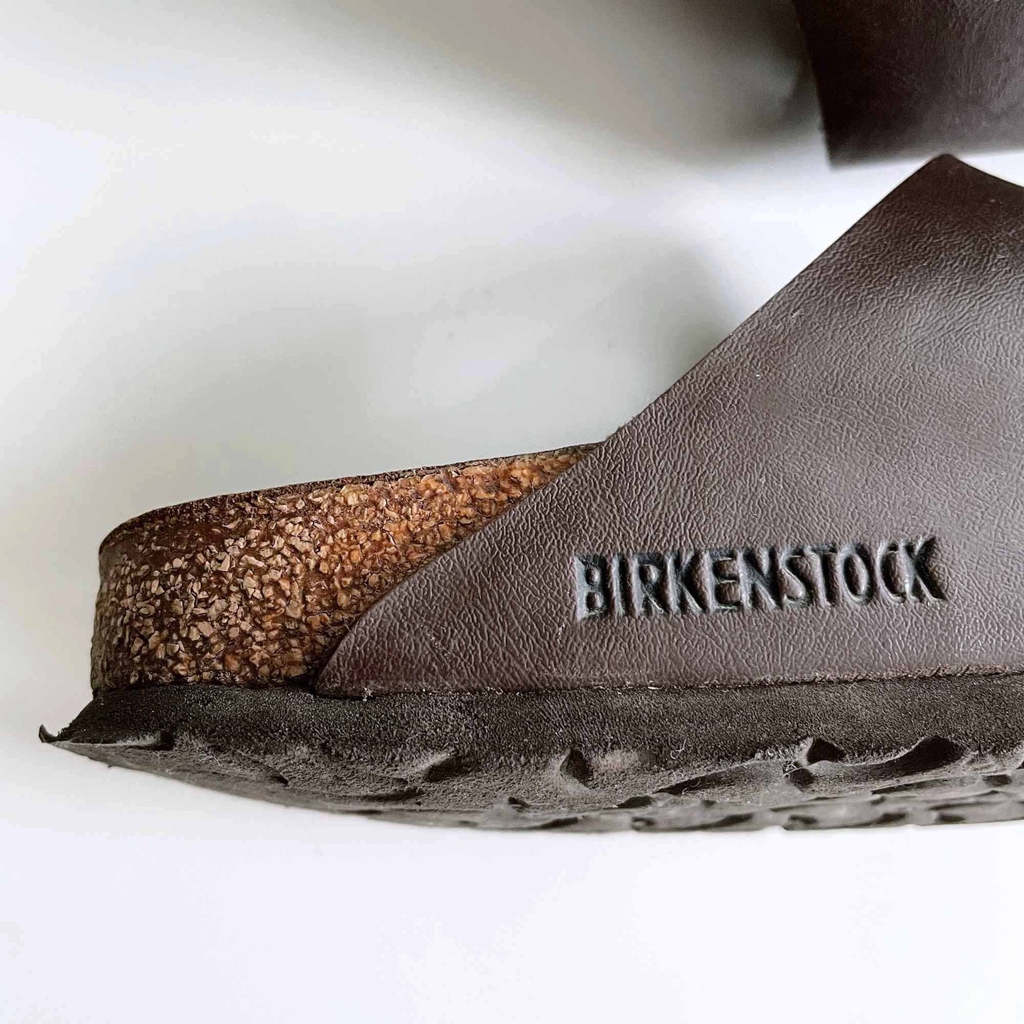 birkenstock arizona brown leather 2-strap sandals - size 39