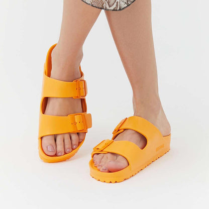 birkenstock eva arizona sandal in zinnia orange - size 37