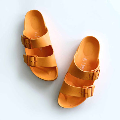 birkenstock eva arizona sandal in zinnia orange - size 37