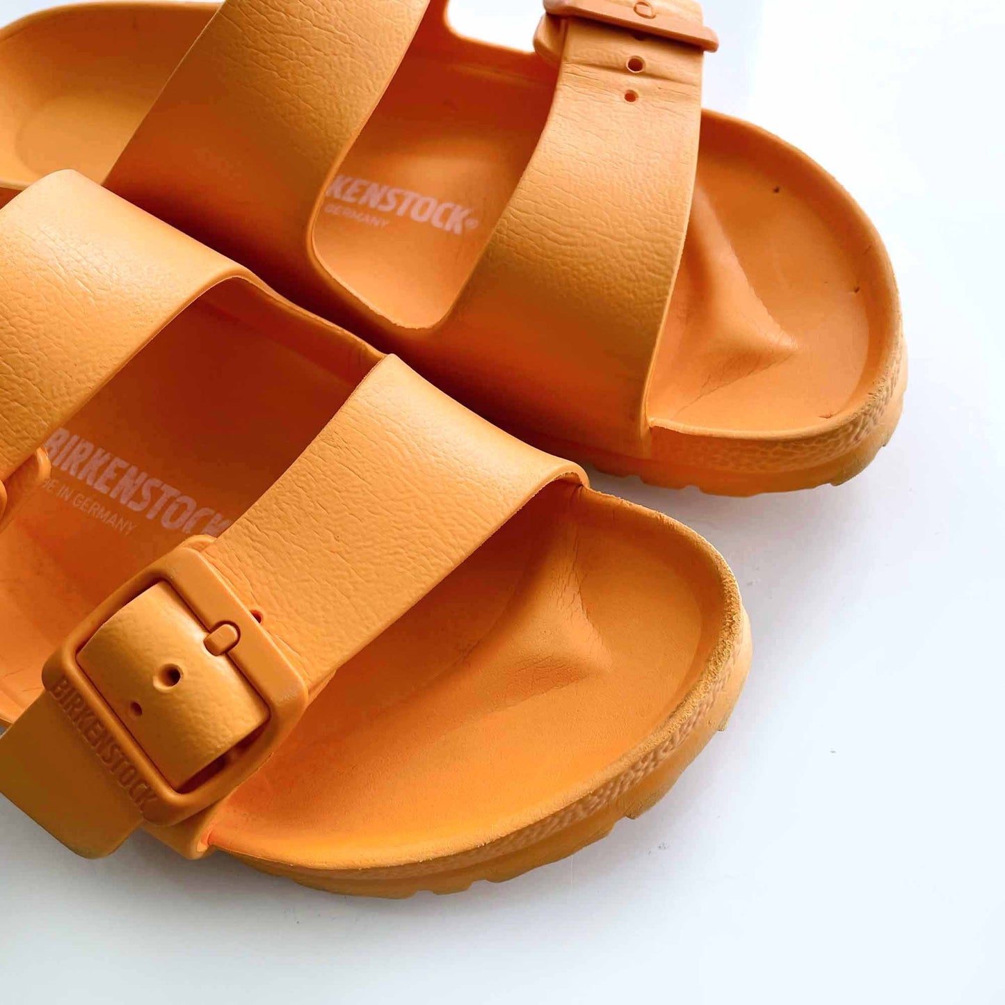 birkenstock eva arizona sandal in zinnia orange - size 37