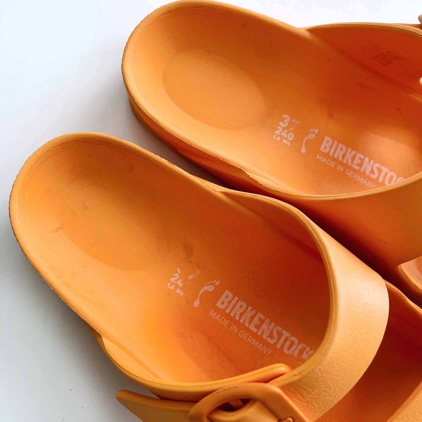 birkenstock eva arizona sandal in zinnia orange - size 37