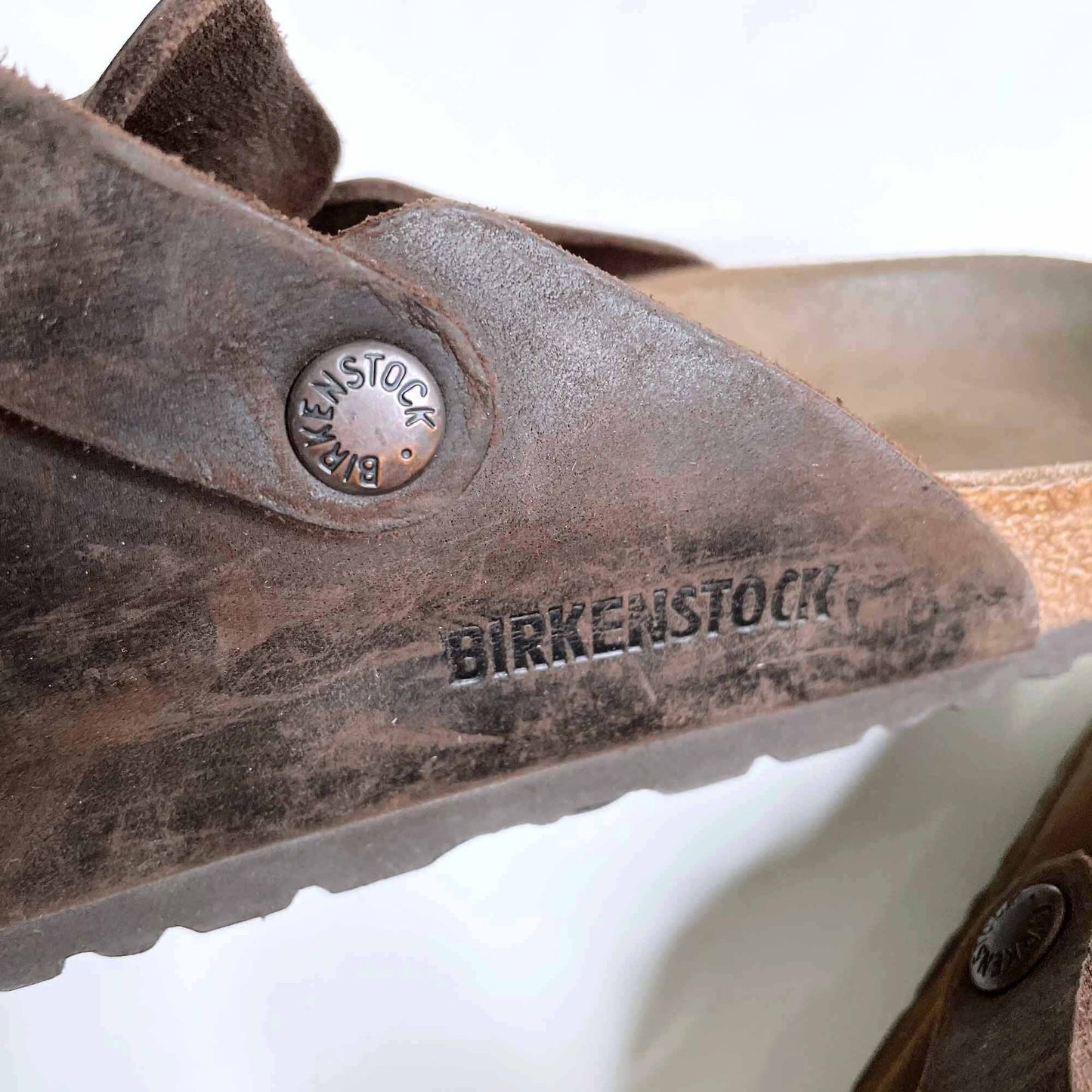 Birkenstock Boston slip on nubuck leather clog - size 38