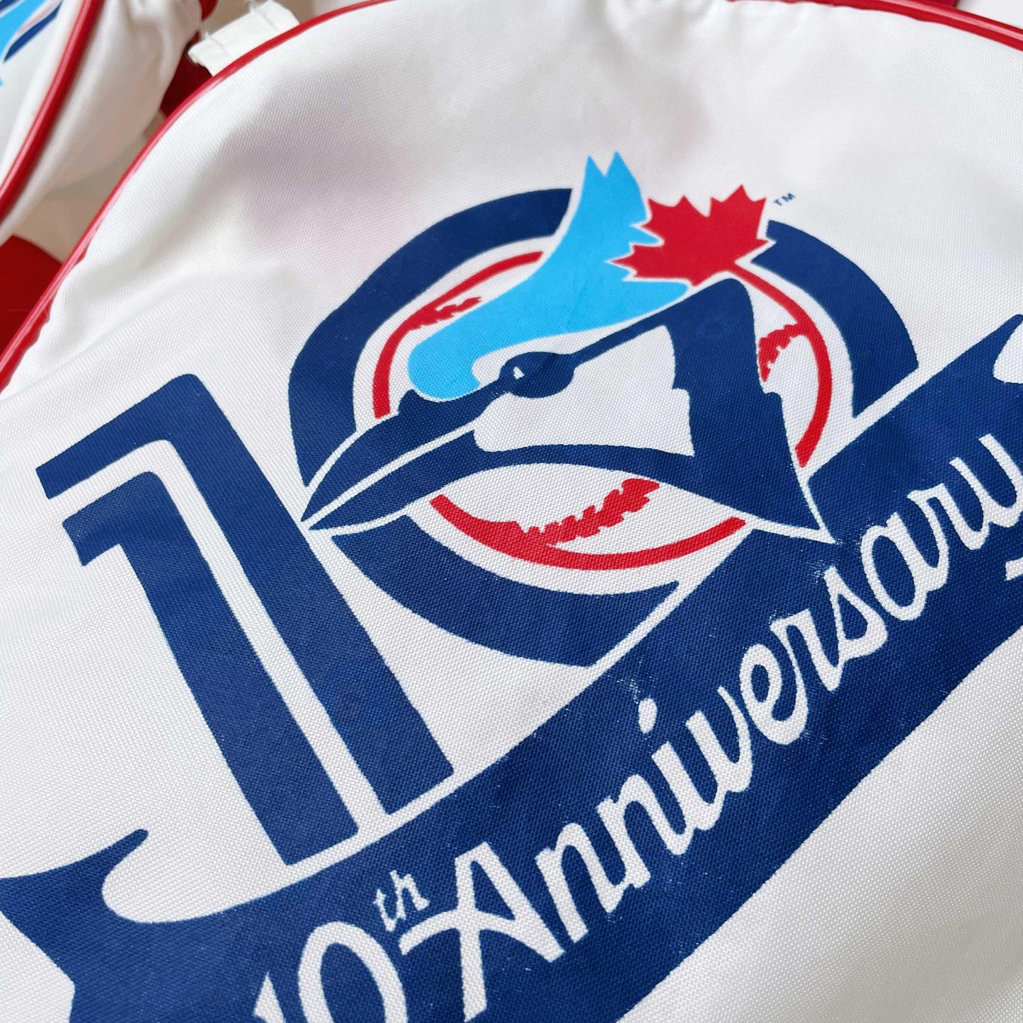 vintage 1986 blue jays mr. sub promo duffel bag