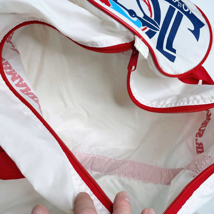 vintage 1986 blue jays mr. sub promo duffel bag