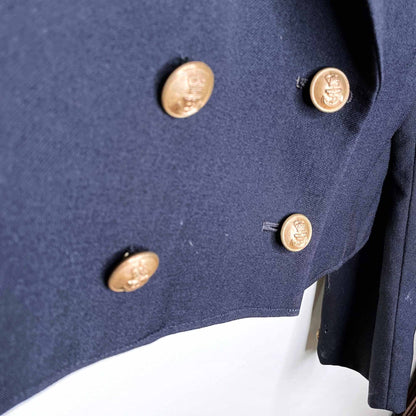 vintage 1939 british royal navy cropped double breasted blazer by c.h. bernard and sons - size small