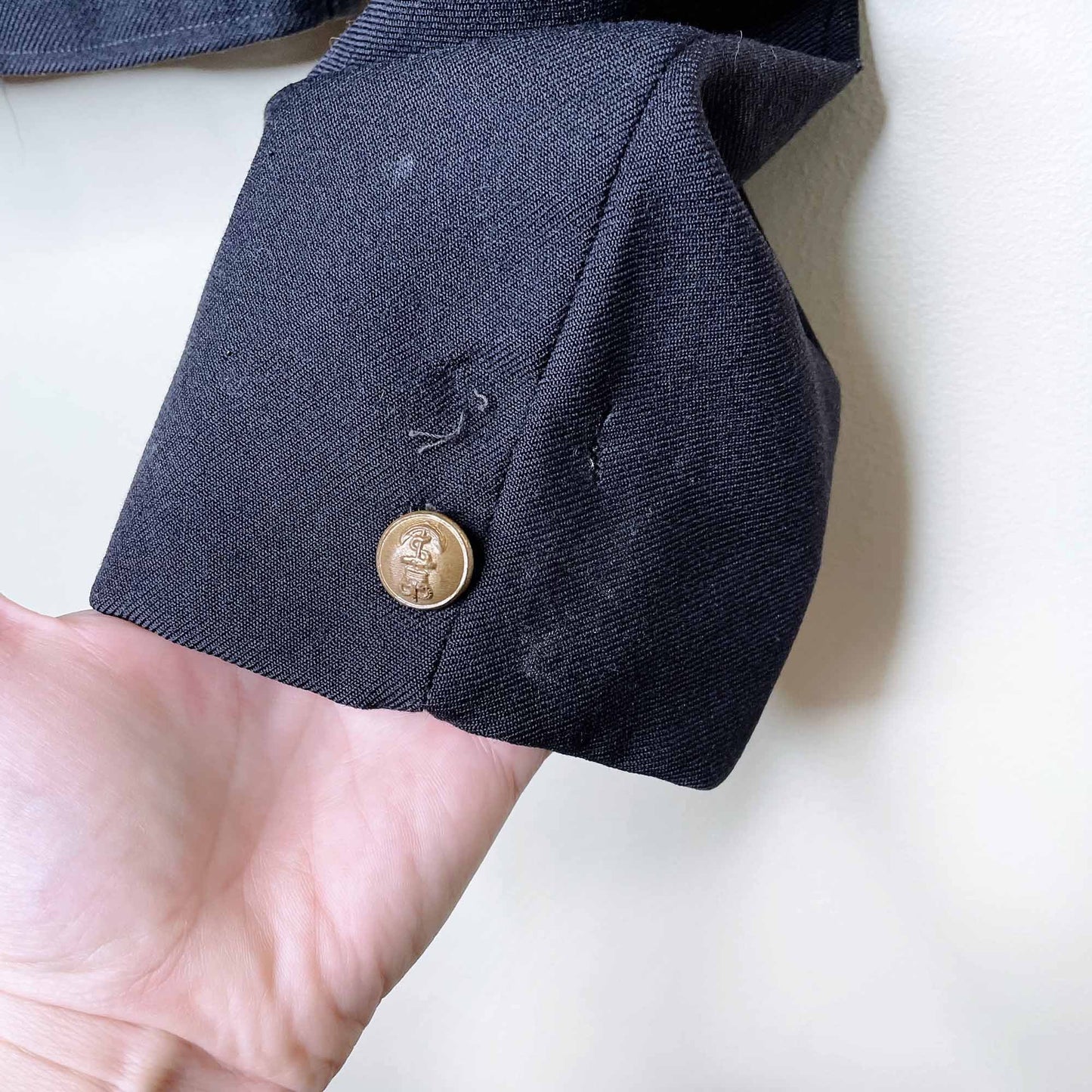 vintage 1939 british royal navy cropped double breasted blazer by c.h. bernard and sons - size small