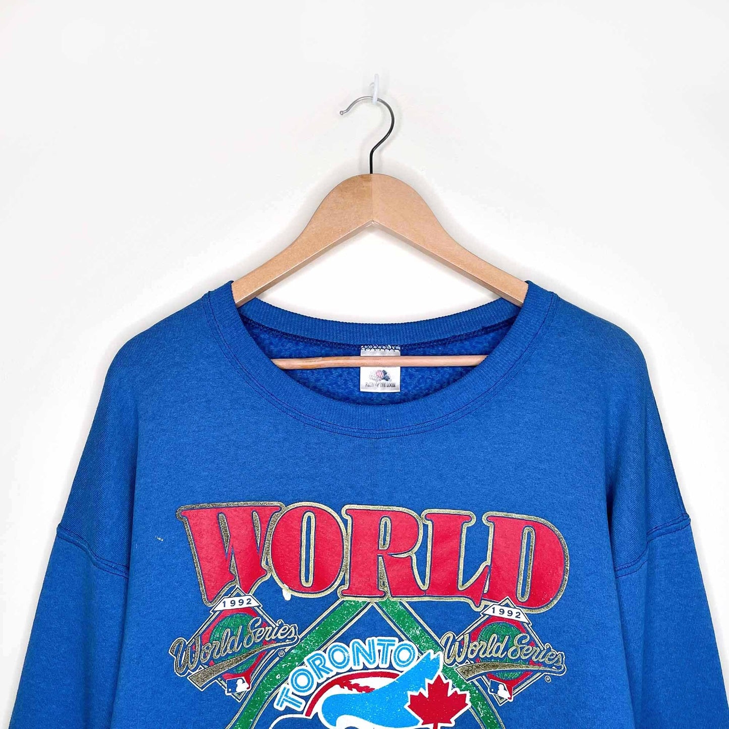 vintage 1992 blue jays world series champs crewneck sweatshirt - size xl