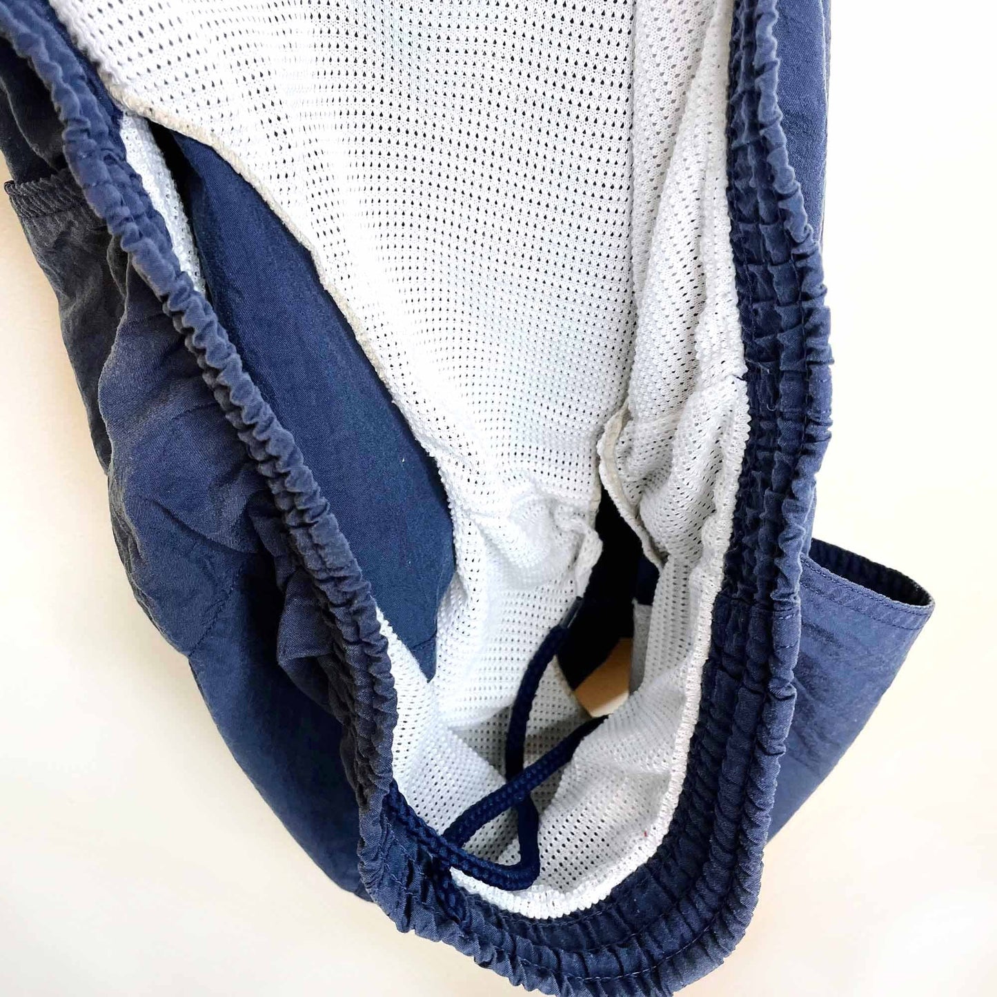 vintage 90's body glove hand logo euro length swim shorts - size medium