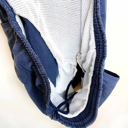 vintage 90's body glove hand logo euro length swim shorts - size medium