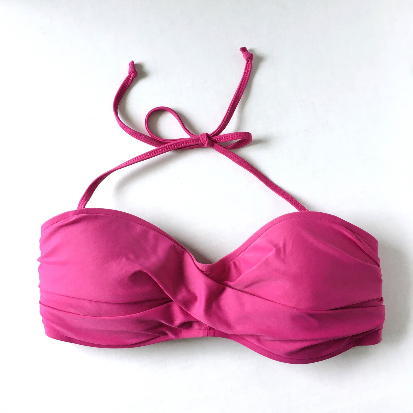Body Glove twisted magenta bandeau bikini top - size Small