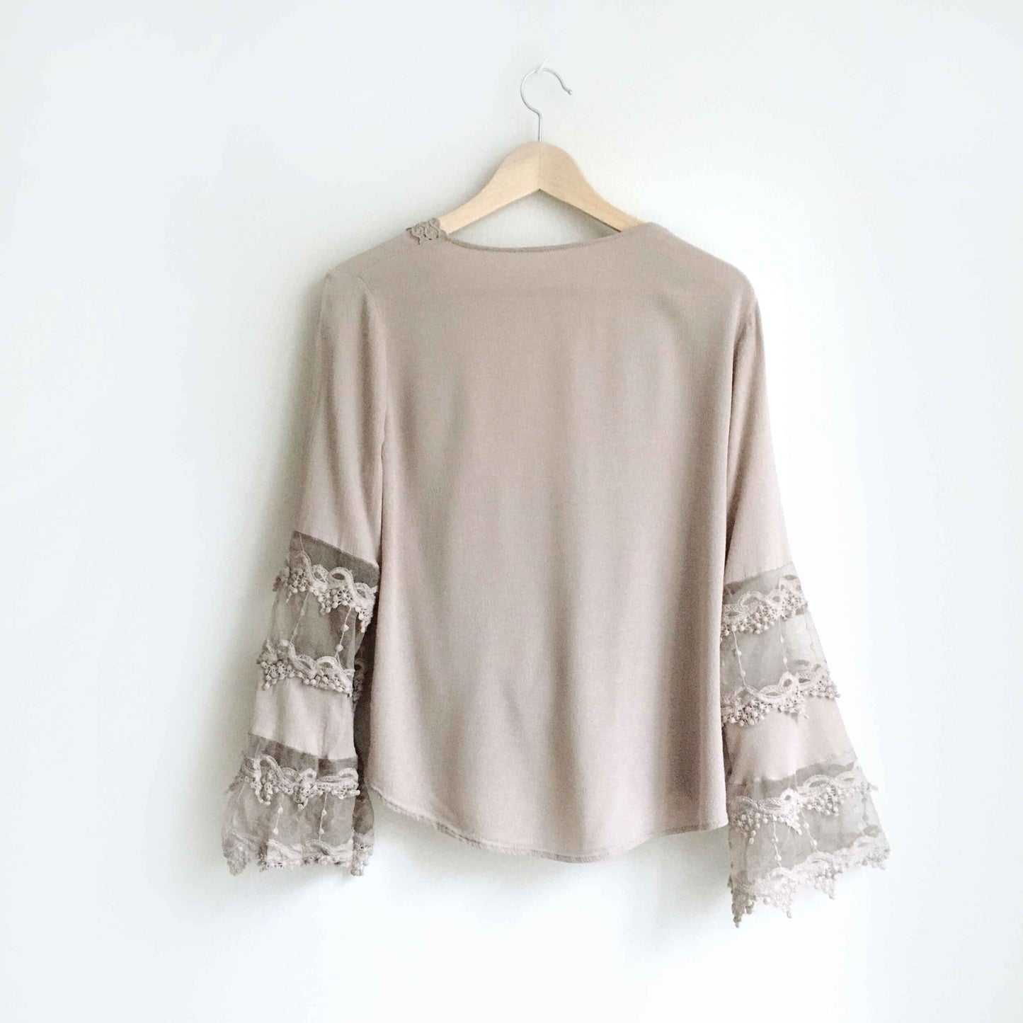 LoveRiche embroidered lace boho wrap top - size Medium