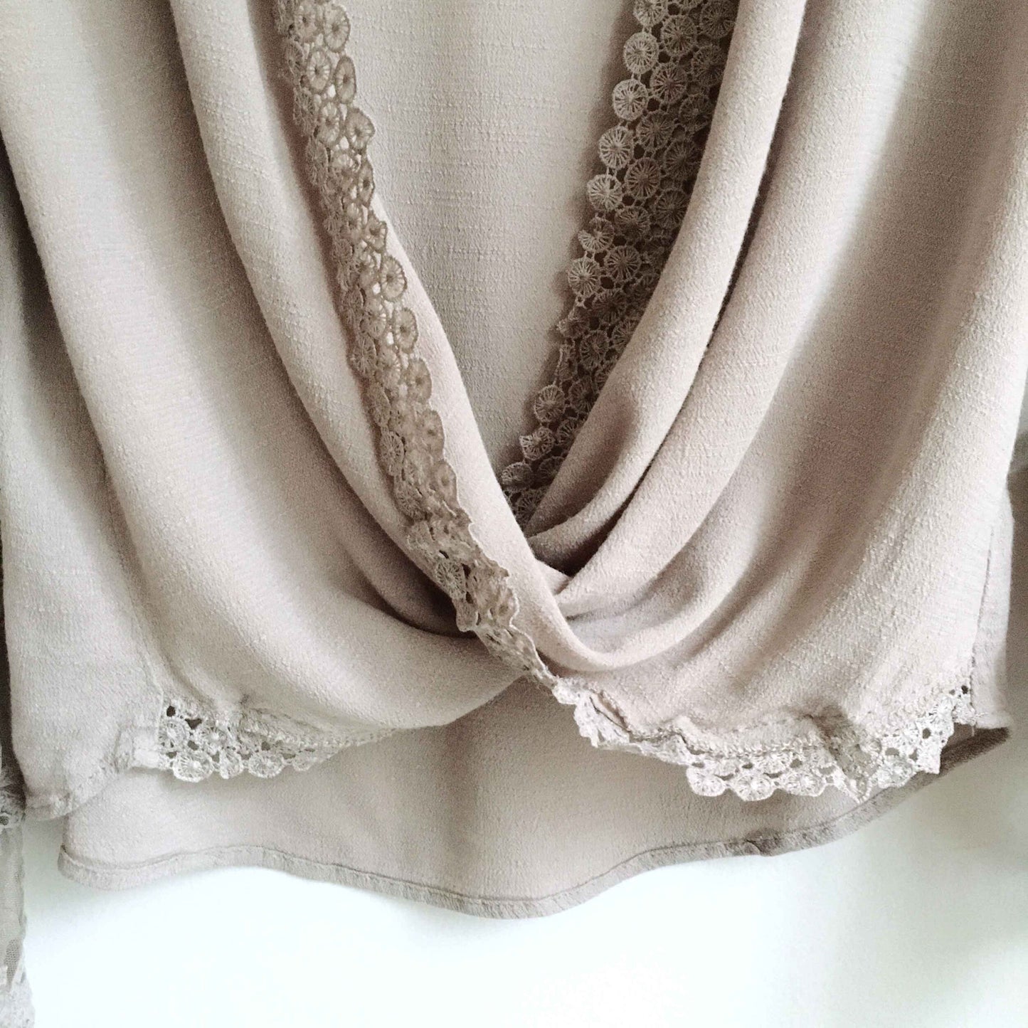 LoveRiche embroidered lace boho wrap top - size Medium