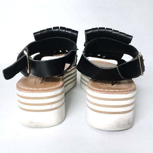 Spazimoda Bologna Leather Platform Sandals - size 8