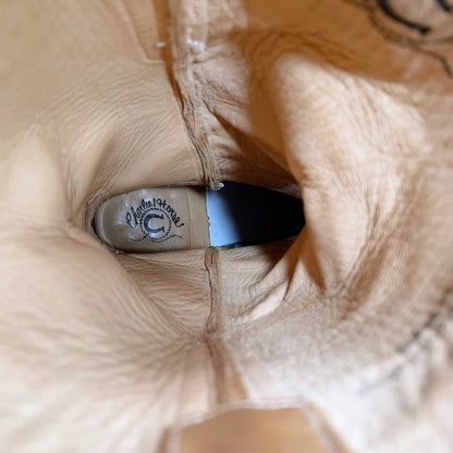 charlie 1 horse leather heeled rancher cowboy boots - size 8.5