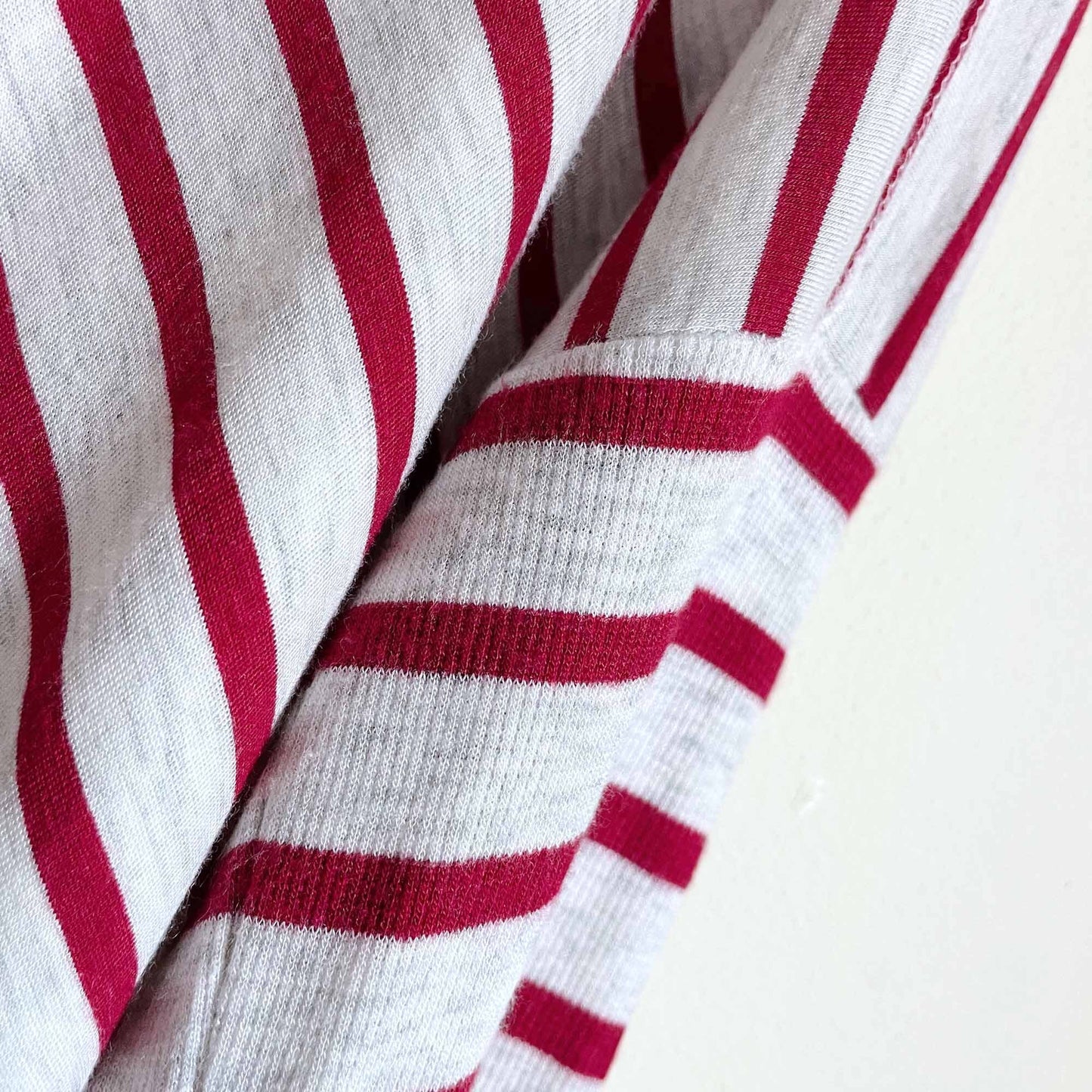 Bordeaux striped oversized cowl neck jersey top - size Medium