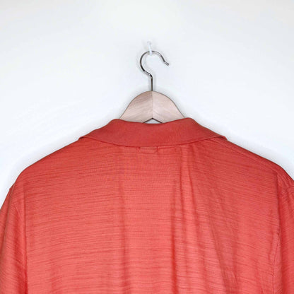 boss hugo boss women's orange polo shirt - size large